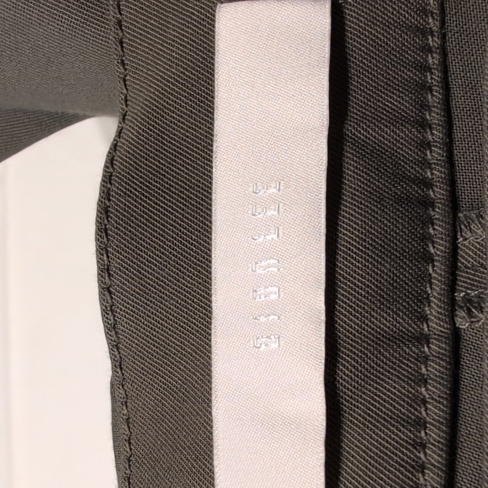 NWT Dion‎ Lee Cotton Viscose Gathered Tie Pant Slate Green Size 8 - Picture 12 of 14